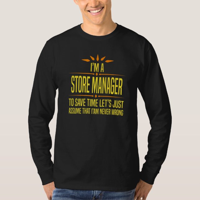 Jag är en butikschef   t shirt (Framsida)