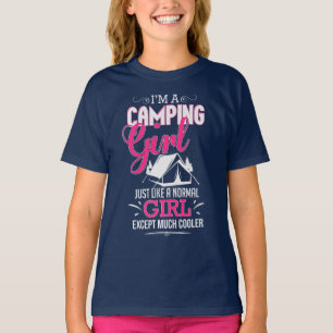 Jag är en Camping Girl Funny Coola Tält Camper T-shirt