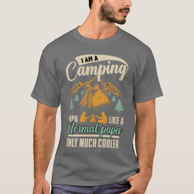 jag är en campingpappa present t shirt (Framsida)