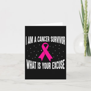 Jag är en canceröverlevande Rosa Ribbon Breast Can Kort