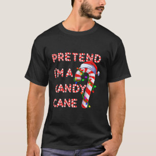 Jag är en Candy Candy cane Crew Santa Christma T Shirt