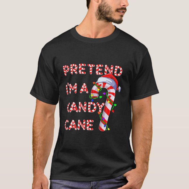 Jag är en Candy Candy cane Crew Santa Christma T Shirt (Framsida)