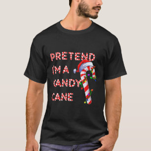 Jag är en Candy Candy cane Crew Santa Christma T Shirt