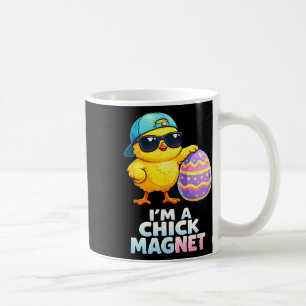 Jag är en chick magnet Rolig påsk kycklinging pun  Kaffemugg