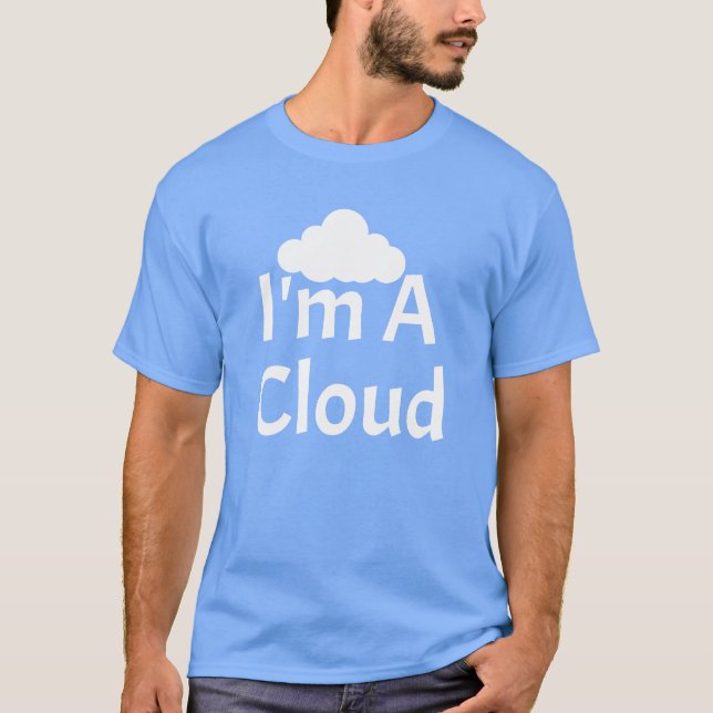 Jag är en Cloud Lazy Halloween Costume T Shirt (Framsida)