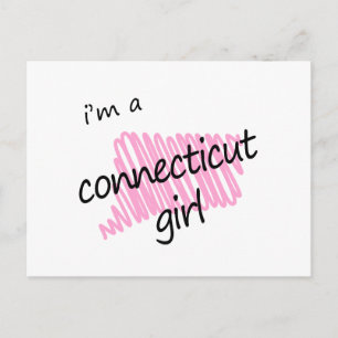 Jag är en Connecticut Girl Vykort