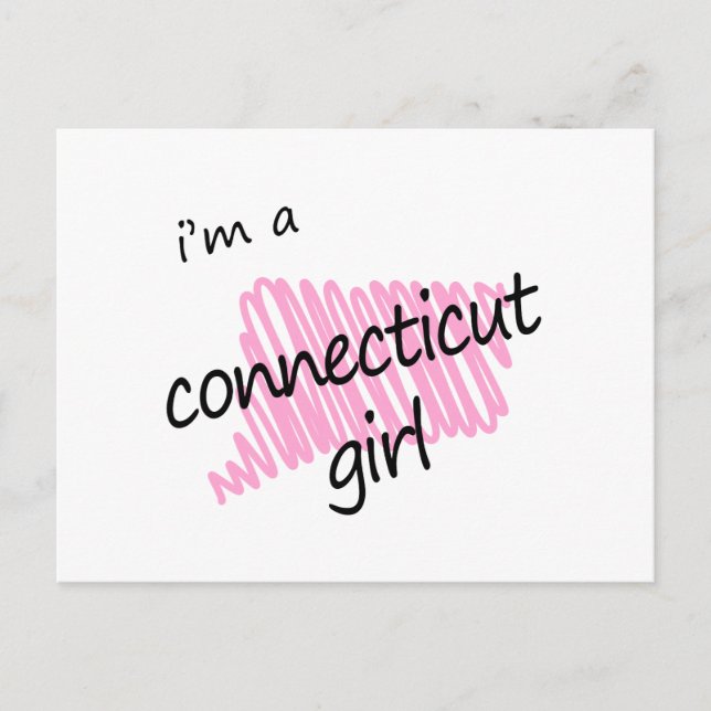 Jag är en Connecticut Girl Vykort (Framsida)
