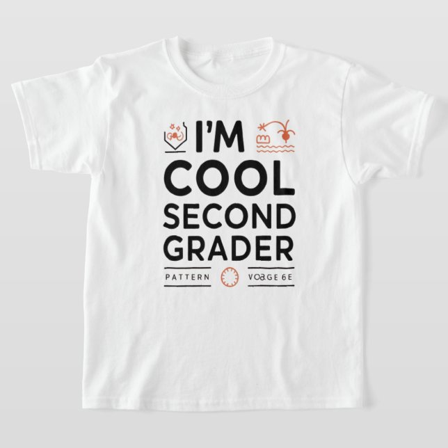 Jag är en cool elev i andra klass T-shirt för (Laydown)