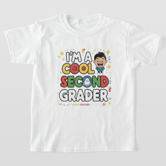 Jag är en cool elev i andra klass - T-Shirt för sk
