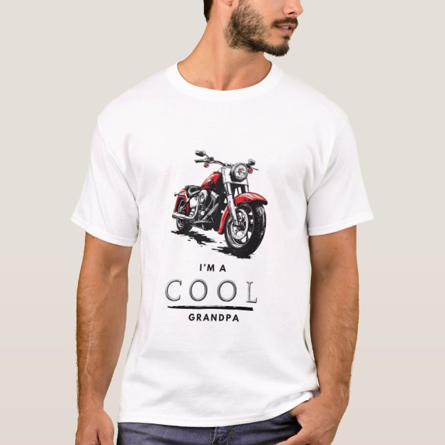 Jag är en Coola farfar Motorcle T-shirt (Framsida)