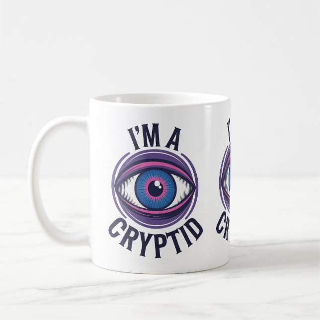 Jag är en Cryptid Coffee Drink Mugg (Vänster)