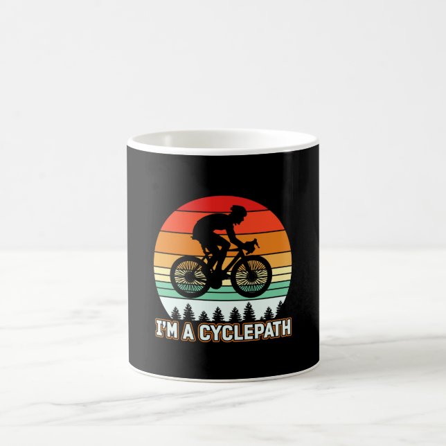 Jag är en cyclepath Cycling Bicycle Funny Kaffemugg (Center)