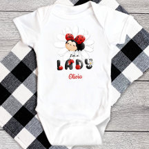 Jag är en Dam Flicka Bodydräkt Cute Ladybug
