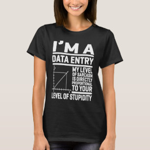 Jag är en datapost min nivå av Sarcasm är direkt T Shirt