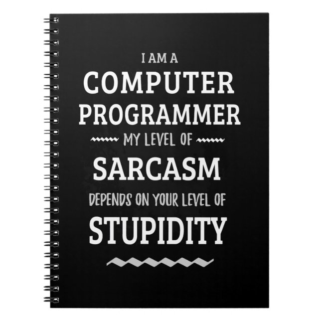 Jag är en datorprogrammerare anteckningsbok (Framsidan)
