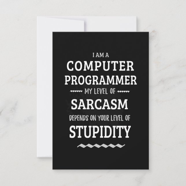 Jag Är En Datorprogrammerare OSA Kort (Framsida)
