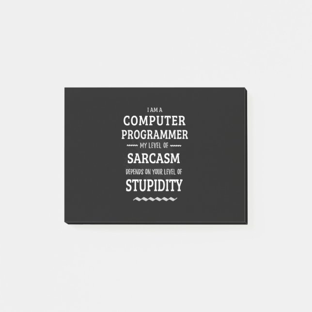 Jag är en datorprogrammerare post-it block (Framsida)
