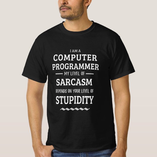 Jag är en datorprogrammerare t shirt (Framsida)