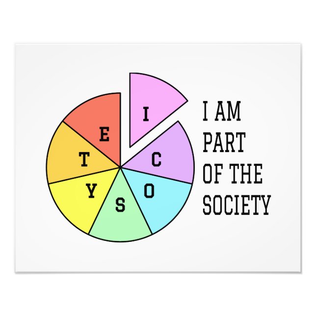 Jag är en del av samhället fototryck (Framsidan)