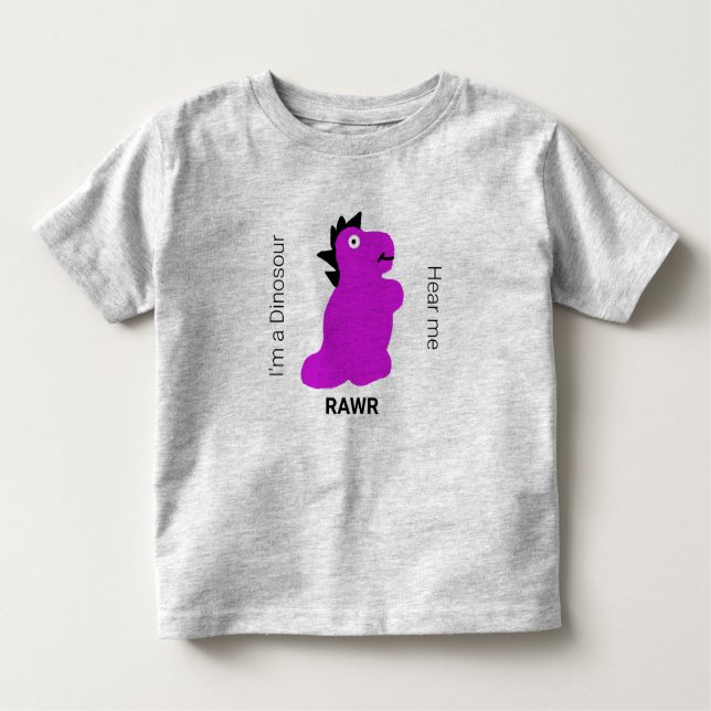 Jag är en dinosaur, hör mig Rawr! T Shirt (Framsida)