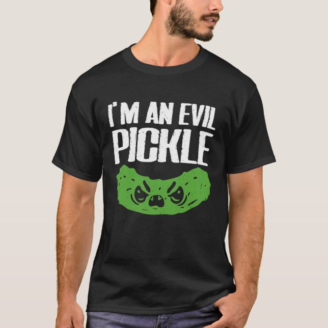 Jag är en djävulens pickle Halloween Costume Cucum T Shirt (Framsida)