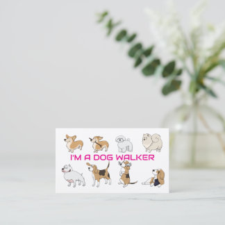 Jag är en Dog walker Visitkort