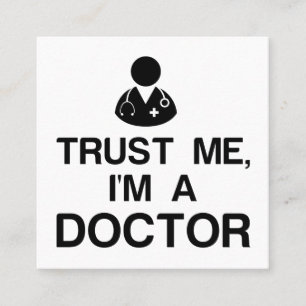 JAG ÄR EN DOKTOR FYRKANTIGT VISITKORT