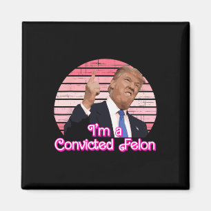 Jag är en dömd brottsling Trump Vintage-design Magnet