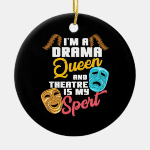 Jag är en Drama Queen Julgransprydnad Keramik
