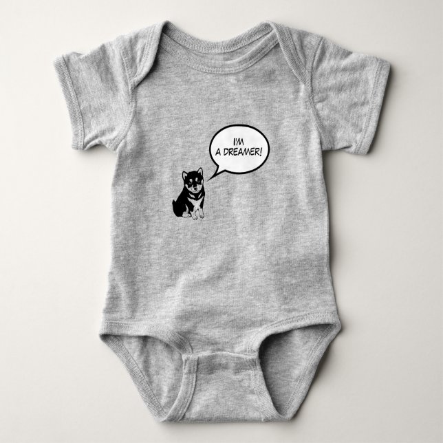 Jag är en Dreamer Baby-bodykostym-Hund Tröja (Framsida)