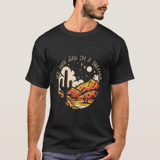 Jag är en Dreamers Land Music Roads in Deserts Cow T Shirt