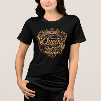 Jag är en drottning Elegant kunglig krona design T Shirt