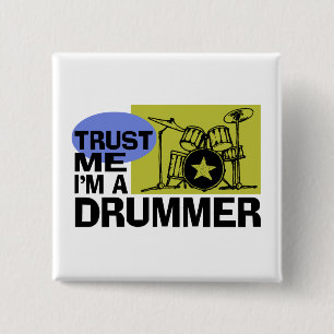 Jag är en Drummer-knapp Knapp