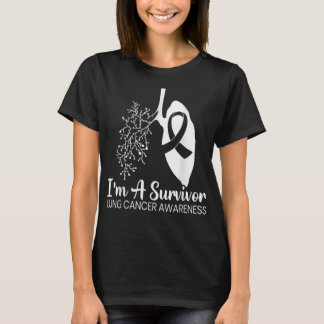 Jag är en efterlevande Lung Cancer Awareness Month T Shirt