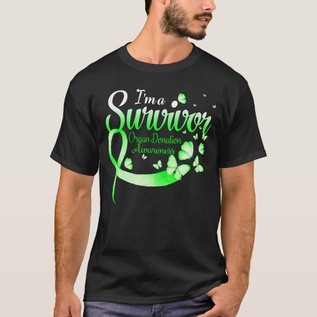 Jag är en efterlevande organdonation. t shirt (Framsida)
