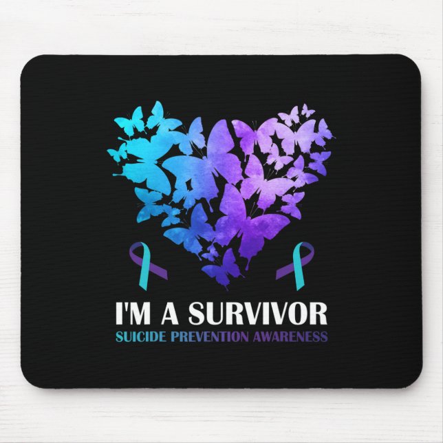 Jag är en efterlevande suicide Prevention Awarenes Musmatta (Framsidan)