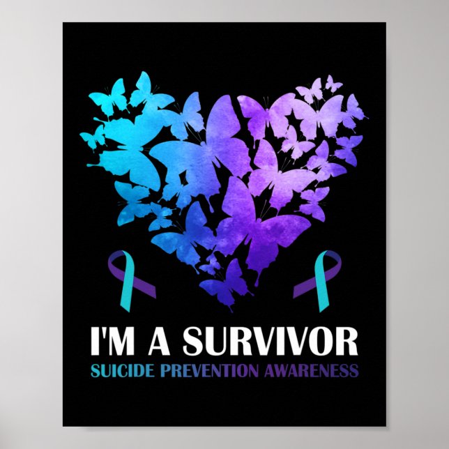 Jag är en efterlevande suicide Prevention Awarenes Poster (Framsidan)