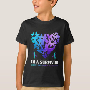 Jag är en efterlevande suicide Prevention Awarenes T Shirt