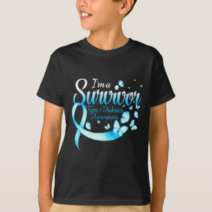 Jag är en efterlevande typ 1-diabetesbrödfjäril t shirt