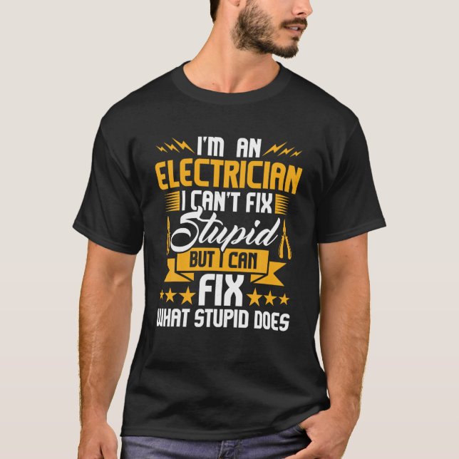 Jag är en elektriker Lineman Wiring Wireman Electr T Shirt (Framsida)