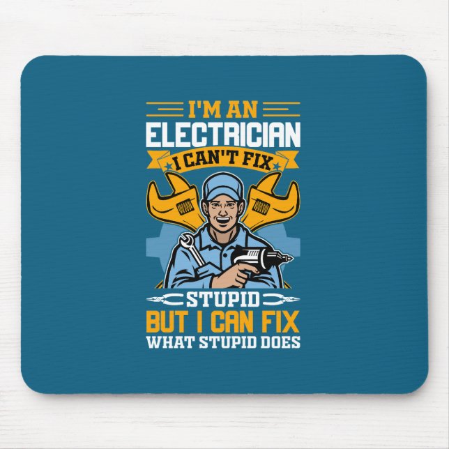 Jag är en elektriker musmatta (Framsidan)