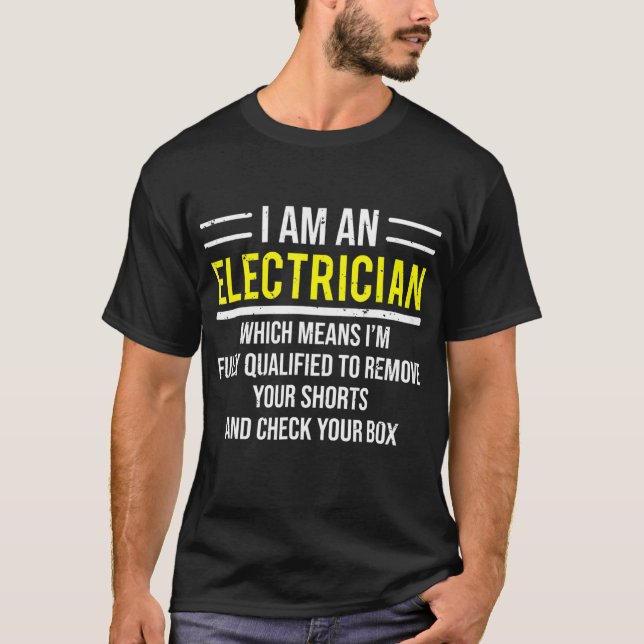 Jag är en elektrikerska magisk elektriker. t shirt (Framsida)
