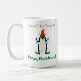 Jag är en Elfie Penguin-jultröja Kaffemugg