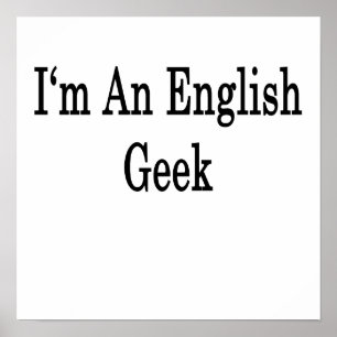 Jag är en engelsk Geek Poster
