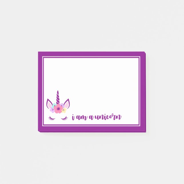 Jag är en enhörning post-it block (Framsida)