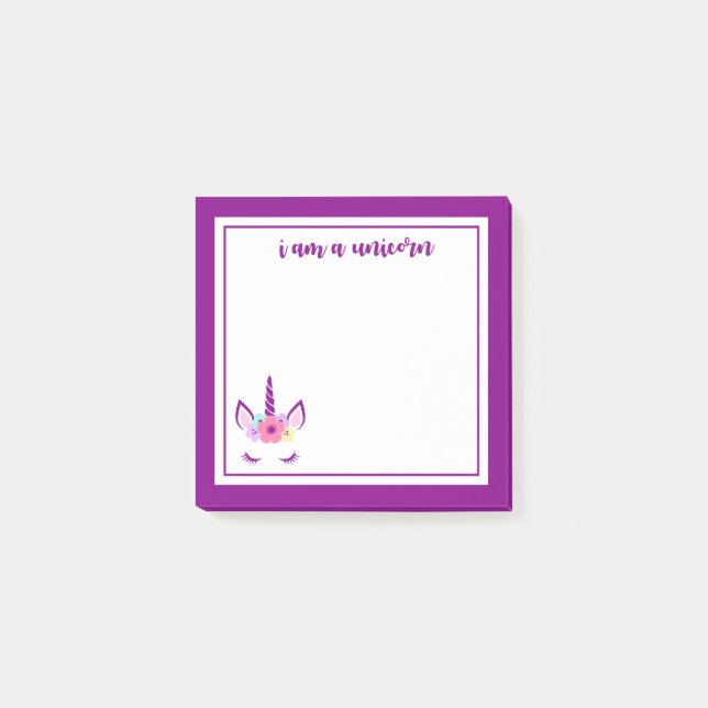 Jag är en enhörning post-it block (Framsida)