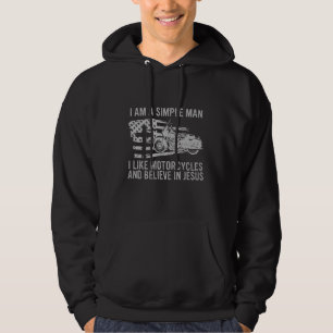 Jag är en enkel man som jag gillar motorcyklar och hoodie