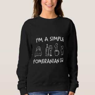 Jag är en enkel pommern Pappa Kärlek Vin-kaffe T Shirt
