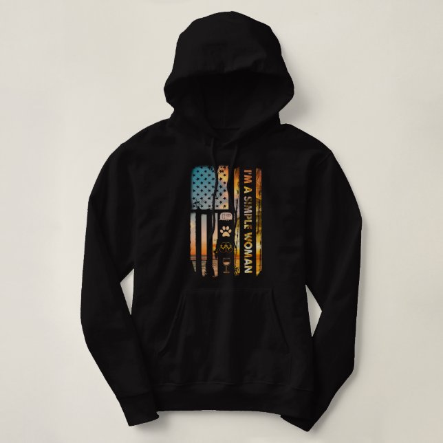 Jag är en enkel Woman Camping Vin Flinflip flops H T Shirt (Design framsida)