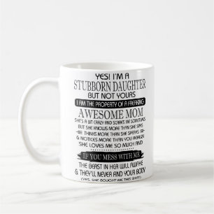 Jag är en envis dotter. kaffemugg